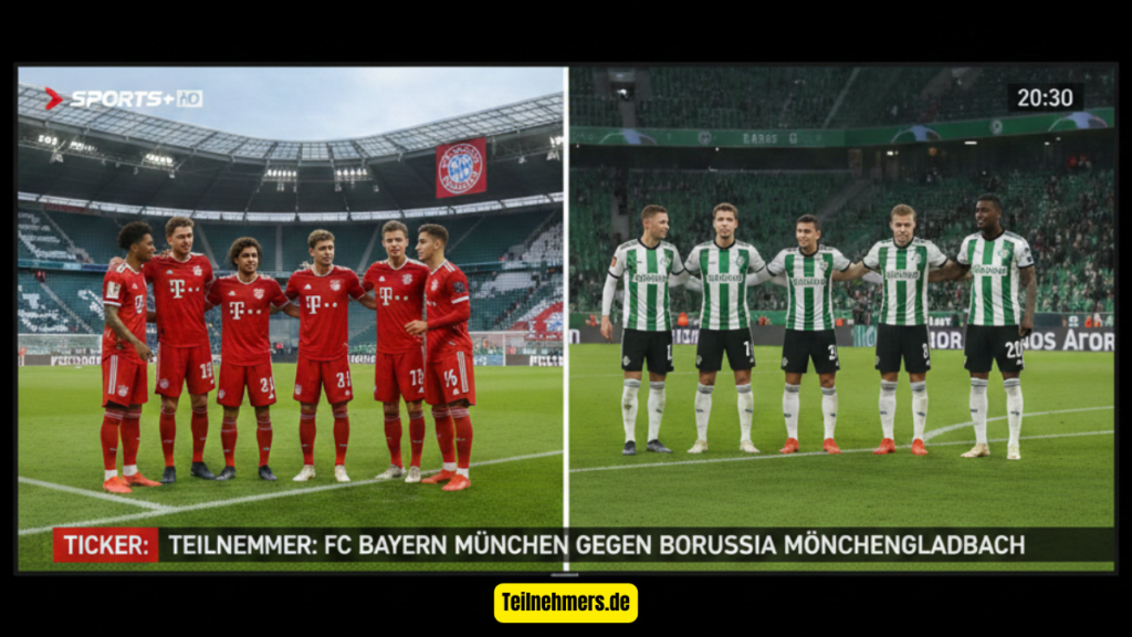 Ticker: Teilnehmer: FC Bayern München gegen Borussia Mönchengladbach aktuell ticker: teilnehmer: fc bayern münchen gegen borussia mönchengladbach